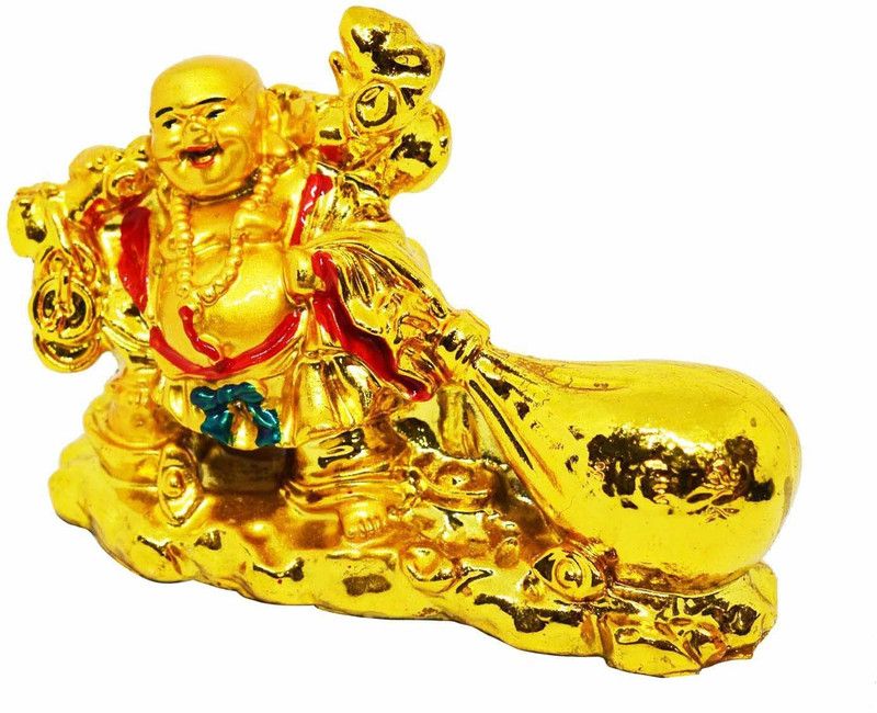 Giftomatic Decorative Showpiece - 7 cm  (Polyresin, Gold)