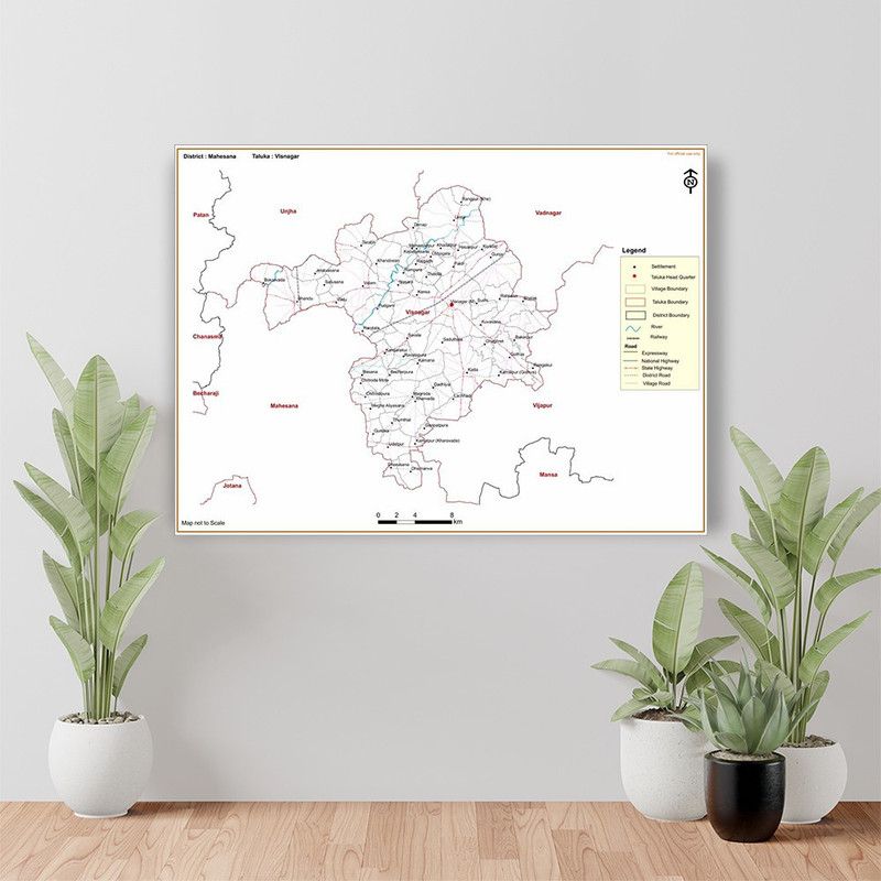 wallpics 30 cm Mehesana DISTRICT Visnagar TALUKA Self Adhesive Sticker  (Pack of 1)