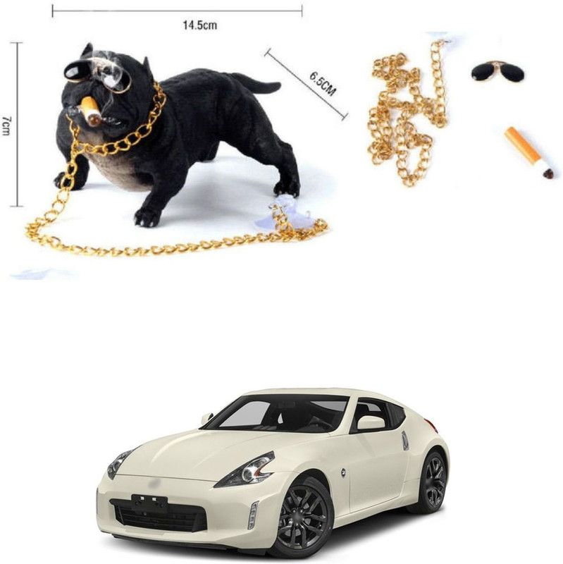 PRTEK Cute Sleeping Dog for Car, Home Interior, Office Work Table Designs 92 Decorative Showpiece - 8 cm  (Brass, Multicolor)