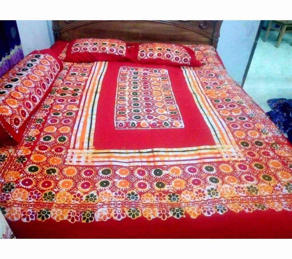 Mom batik double size bed sheet set 