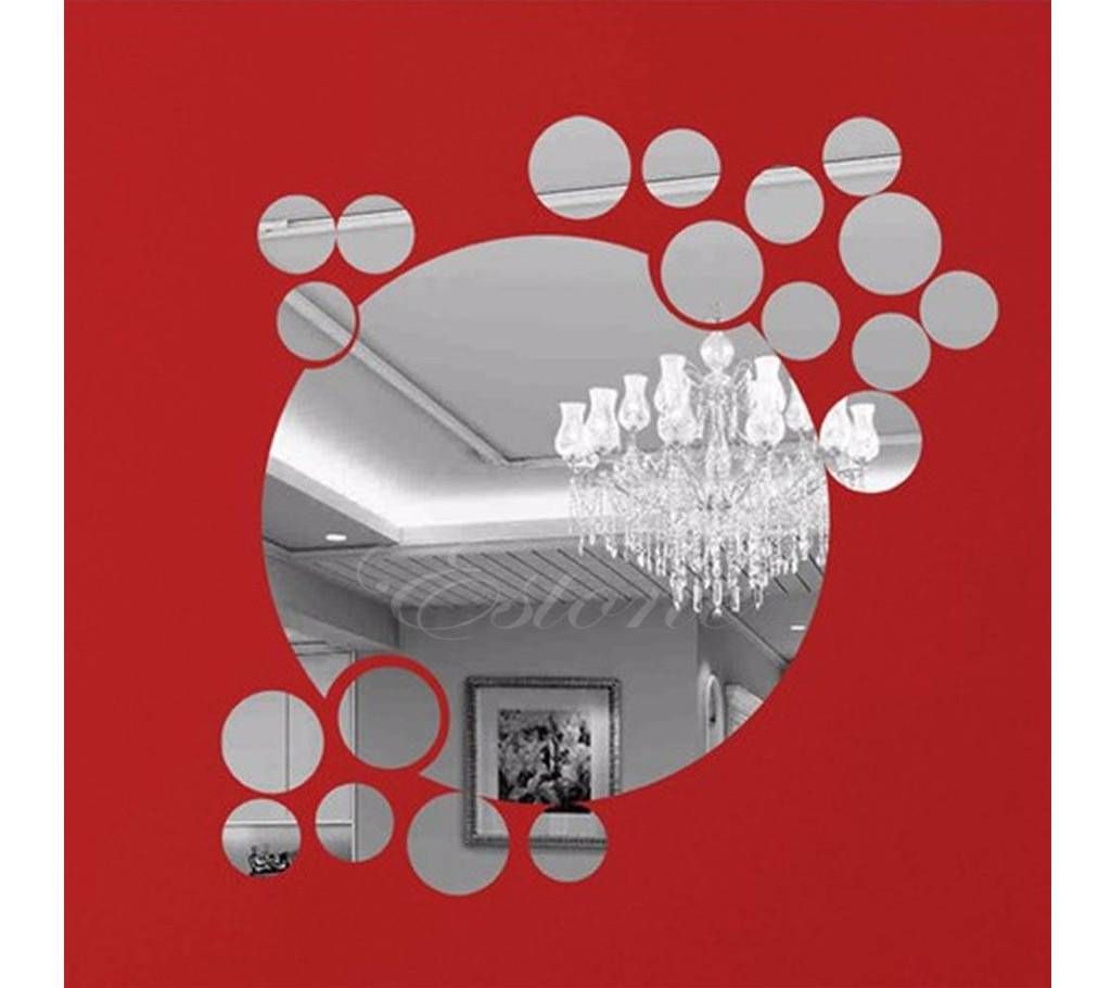 Mirror Style Silver DIY Removable wall sticker