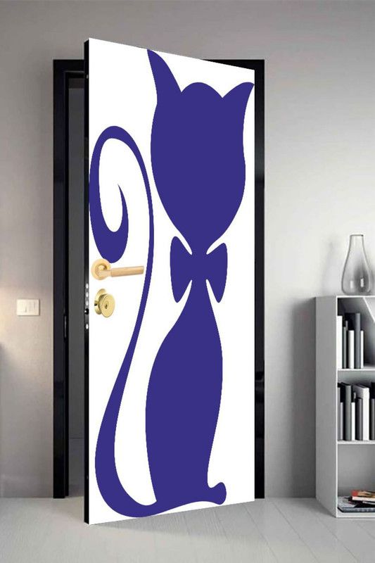 qth 213 cm Cartoon Dor-2287 Design Door Sticker Self Adhesive Sticker  (Pack of 1)