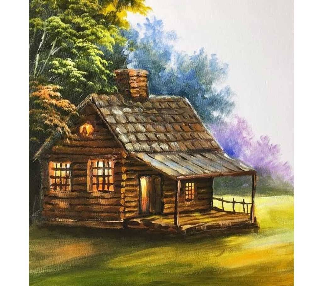 Cottage Acrylic painting on art paper