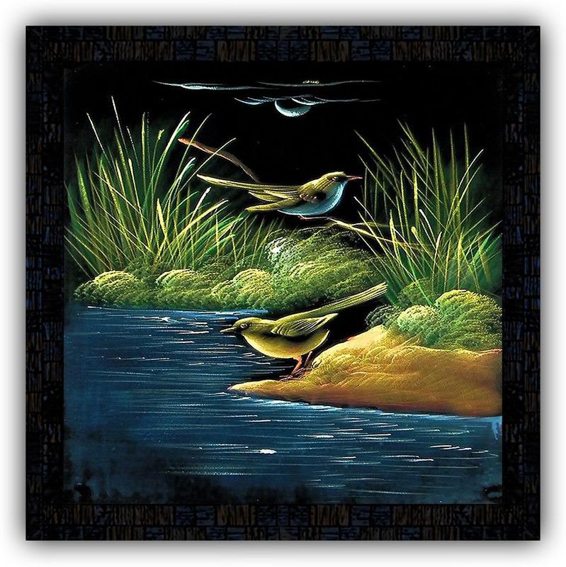 Poster N Frames framed poster of Flower floral-25457 Digital Reprint 14 inch x 14 inch Painting  (With Frame)