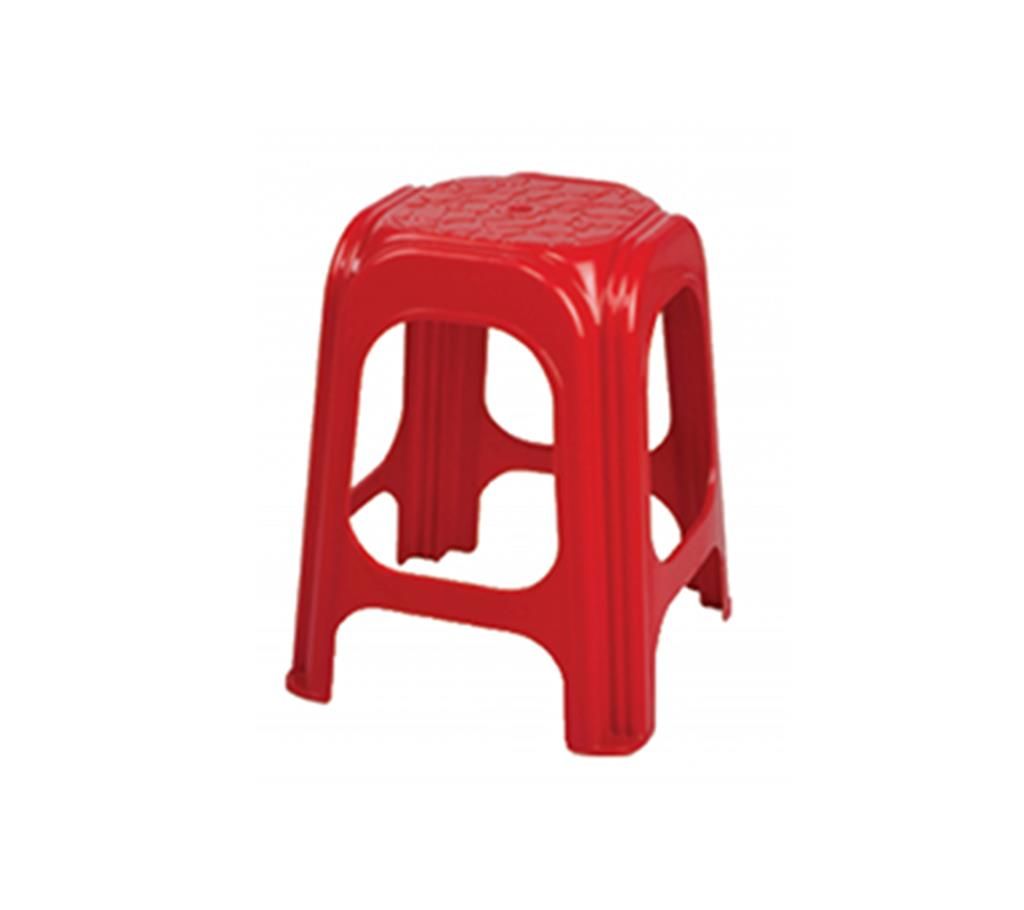 High Solid Plastic Stool - Red- B 306