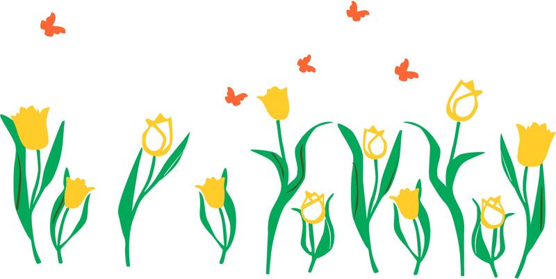 Crown Decals 61 cm decorative yellow flowers butterflies multicolor pvc vinyl wall sticker Self Adhesive Sticker  (Pack of 1)