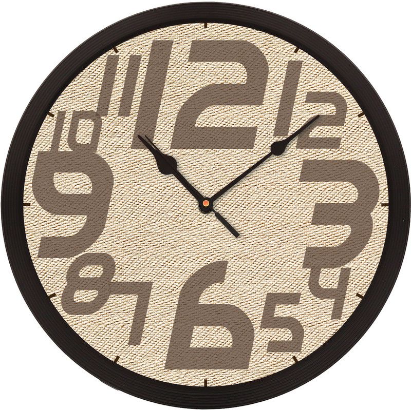 Flipkart SmartBuy Analog 31.5 cm X 31.5 cm Wall Clock  (Black, With Glass, Station Clock)