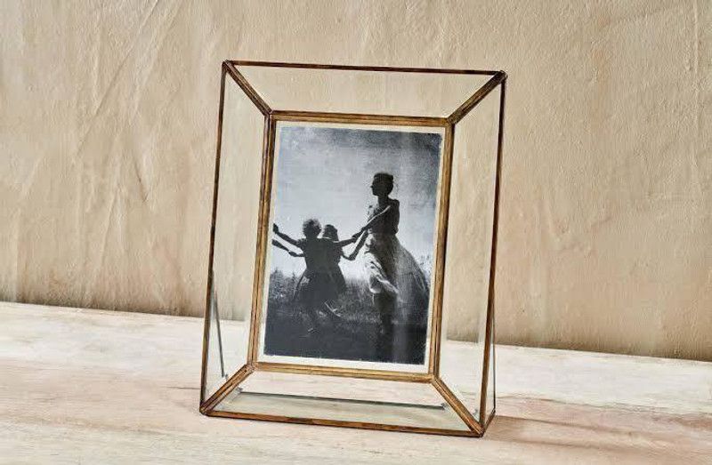 skhindco Glass Personalized, Customized Gift Best Friends Reel Photo Collage gift for Friends, BFF with Frame, Birthday Gift,Anniversary Gift Table  (Gold, 1 Photo(s), 6×4, 7×5, 3×3, 4×4)