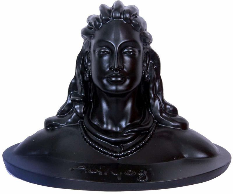 jencuz world adiyogi 001 Decorative Showpiece - 17 cm  (Polyresin, Black)