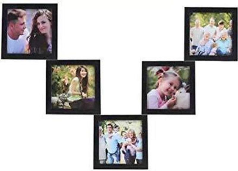 Stuthi Arts Wood Personalized, Customized Gift Best Friends Reel Photo Collage gift for Friends, BFF with Frame, Birthday Gift,Anniversary Gift Wall  (Black, 5 Photo(s), 5x5-5)