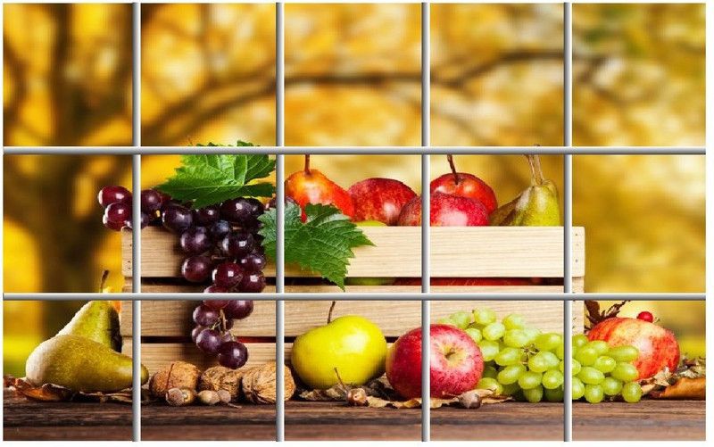 PRIME HOME DECOR 80 cm fresh fruits Waterproof Kitchen Sticker (Multicolor PVC Vinyl 50 X 80) Self Adhesive Sticker  (Pack of 1)