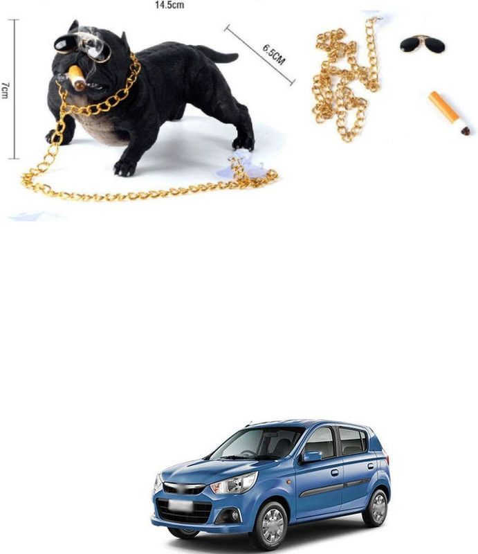 PRTEK Cute Sleeping Dog for Car, Home Interior, Office Work Table Designs 37 Decorative Showpiece - 8 cm  (Brass, Multicolor)