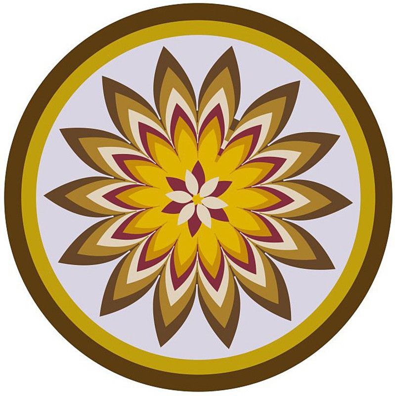 Decor Villa 30.48 cm Decor Villa blog rangoli Floor Sticker (12*12) Inch Sticker  (Pack of 1)