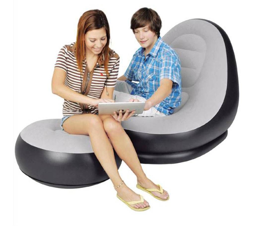 2 in 1 Air Chair and Footrest Sofa