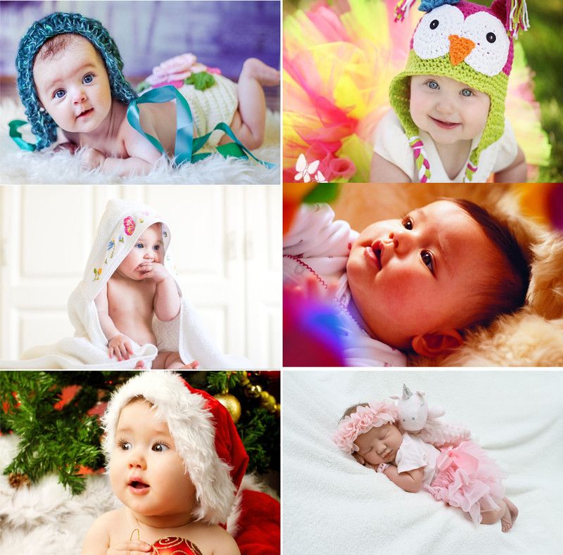 Set of 6 Cute Baby Combo Posters | Smiling Baby Poster | Poster for Pregnant Women | HD Baby Wall Poster for Room decor Paper Print  (12 inch X 18 inch, Rolled)
