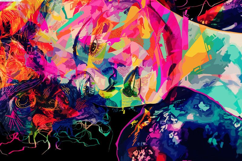 Trippy Girl Painting Poster Paper Print  (12 inch X 18 inch, Rolled)
