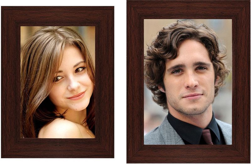 PADYAL Wood Personalized, Customized Gift Best Friends Reel Photo Collage gift for Friends, BFF with Frame, Birthday Gift,Anniversary Gift Table  (Brown, 2 Photo(s), 4x6,5x7)