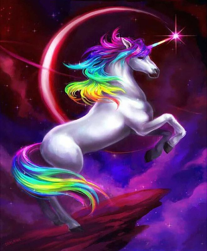 SHAFIRE Paint by Numbers Kits, with Brushes and Acrylic Pigment DIY Canvas Painting for Kids Adults Beginner, Paint by Numbers DIY Oil Painting (Colorful Unicorn) Oil 20 inch x 16 inch Painting  (Without Frame)