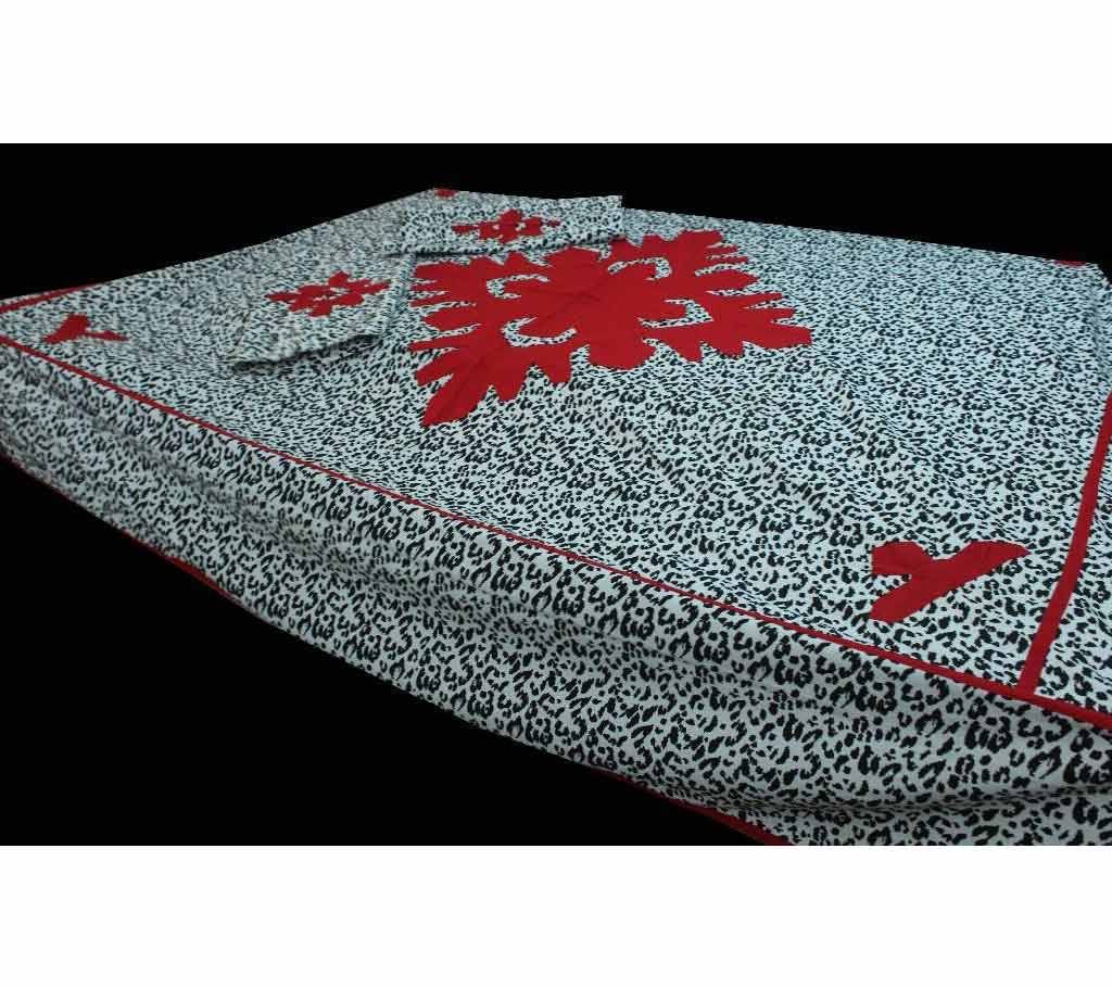Applique work bedsheet set