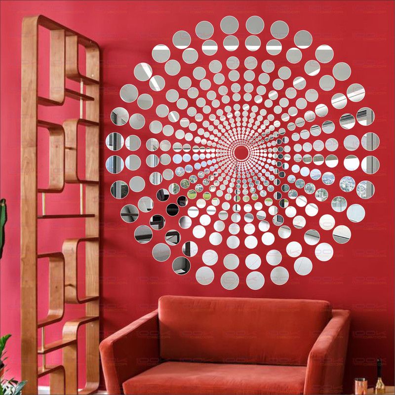 LOOK DECOR 80 cm Duck Dots Silver(Pack Of 100)3 Self Adhesive Sticker  (Pack of 100)