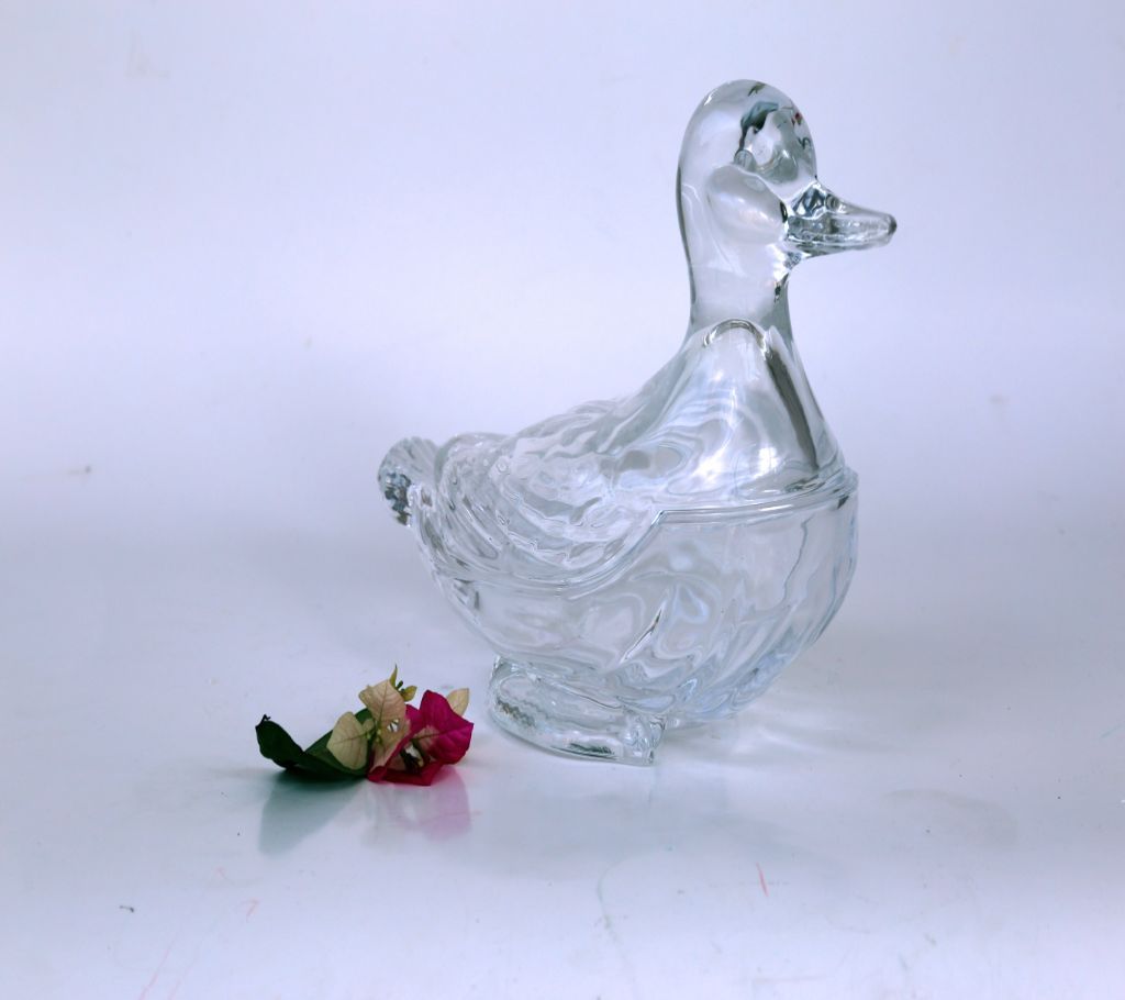 Duck Crystal Glass Showpiece