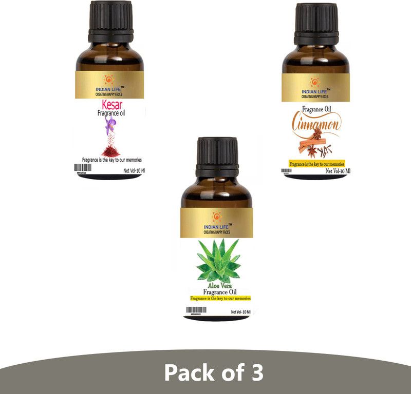 indianlife Vanilla, Aqua Aroma Oil  (3 x 10 ml)