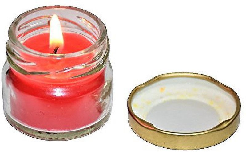 homedecor anurudh 5PC DIFFERENT FRAGRANCE GREEN-APPLE,ROSE,LAVENDER Candle (Multicolor, Pack of 5) Candle  (Red, Pack of 5)