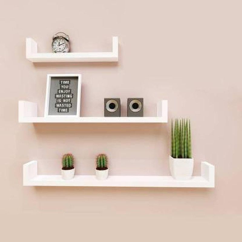 ArtfulCrafts Rack shelves Wooden Wall Shelf (Number of Shelves - 3, White) Wooden Wall Shelf  (Number of Shelves - 3, White)