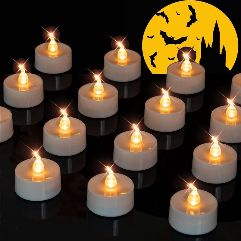 SP led flameless & Smokeless Decorative Candles Led Tea Light candle Candle  (Yellow, Pack of 12)