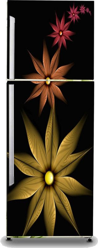 PRIME HOME DECOR 60 cm Beautifull Butterflies Fridge Wall Sticker For Double Single Door Self Adhesive Sticker  (Pack of 1)