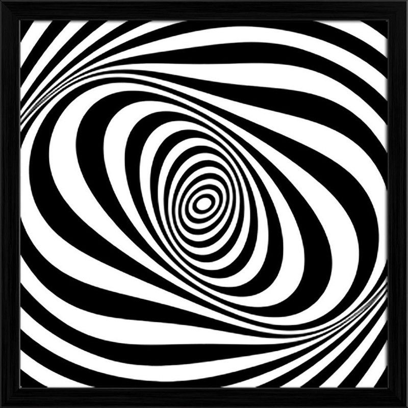 Abstract Artwork Canvas Painting Black Synthetic Frame 24x24inch (61x61cms) Canvas 24 inch x 24 inch Painting