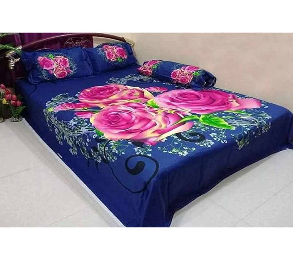 Printed Bed Sheet - Along With Pillow Cover - 006 - MAF