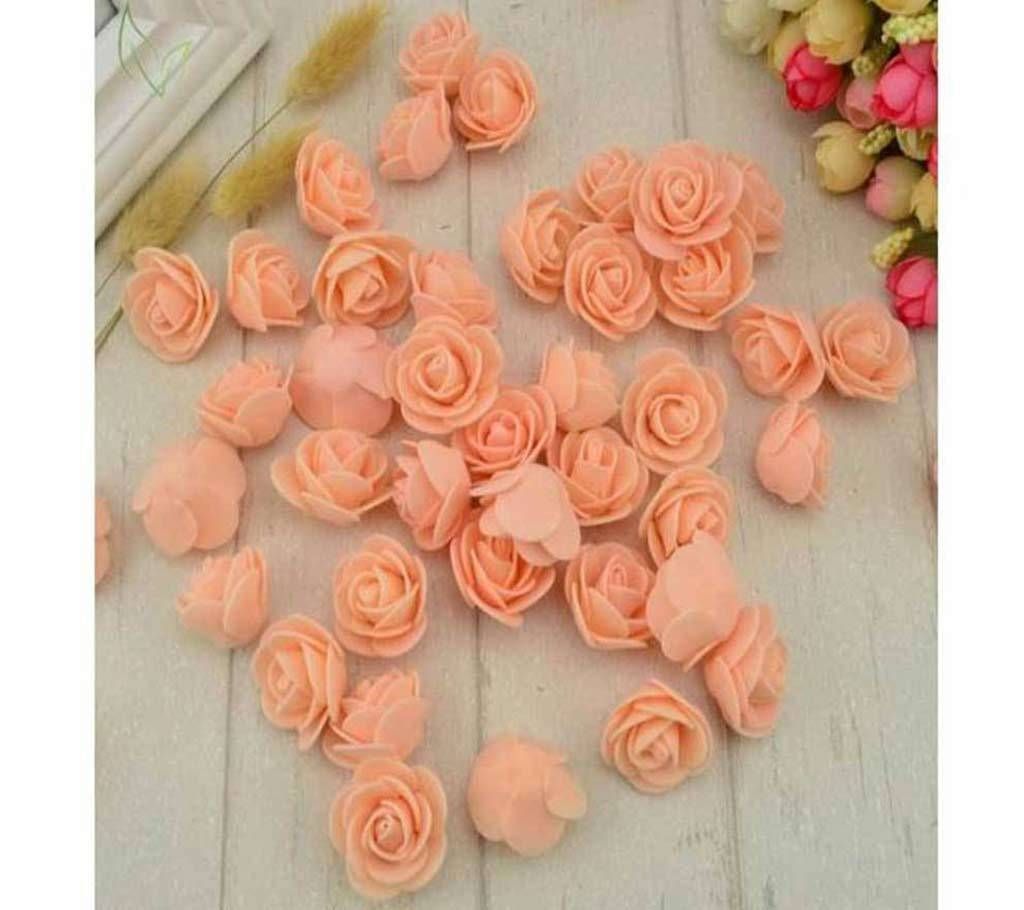 Pink PE Foam Rose Head Artificial Flower - 25 pieces pack