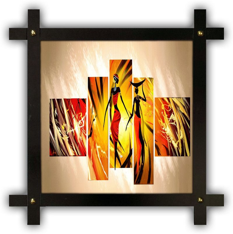 Poster N Frames Cross Wooden Frame Hand-Crafted with photo of Modern Arts 17504-crossframe Digital Reprint 16.5 inch x 16.5 inch Painting  (With Frame)