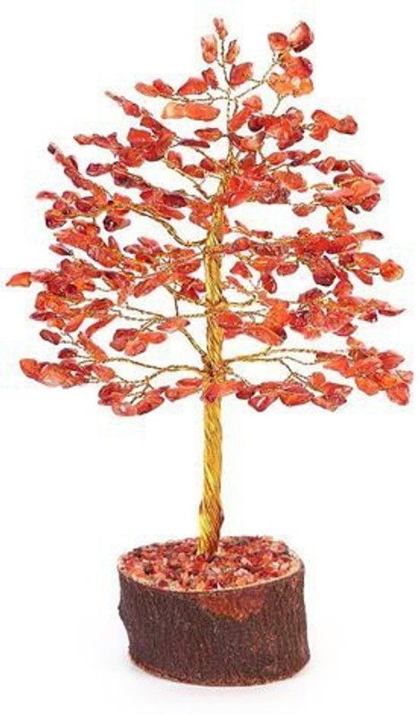 DE,DEEPALIENTERPRISES Decorative Showpiece - 24 cm  (Wood, Stone, Orange)