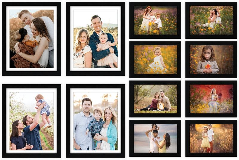 Random Wood Personalized, Customized Gift Best Friends Reel Photo Collage gift for Friends, BFF with Frame, Birthday Gift,Anniversary Gift Wall  (Black, 12 Photo(s), 8 Pcs: 5X7 inch, 4 Pcs: 8X10 inch)