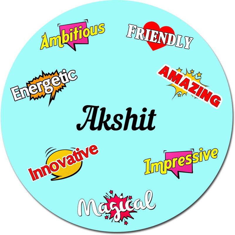 FURNISHFANTASY Fridge Magnet - Best Gift on Happy Birthday, Return Gifts for kids, Everyday Gifting , Name - Akshit Fridge Magnet Pack of 1  (Multicolor)
