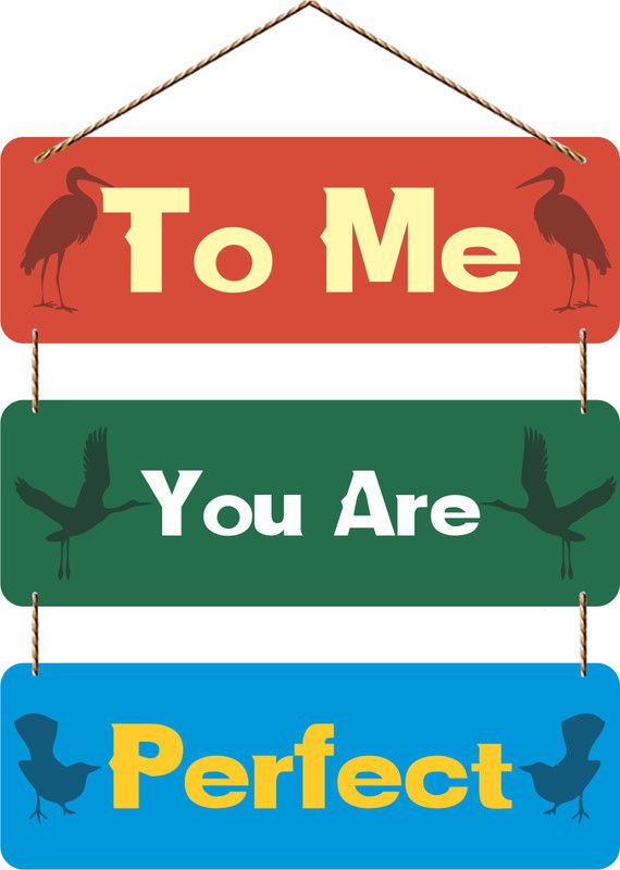 Khatu Crafts To Me You Are Perfect Wall Hanging  (Multicolor)