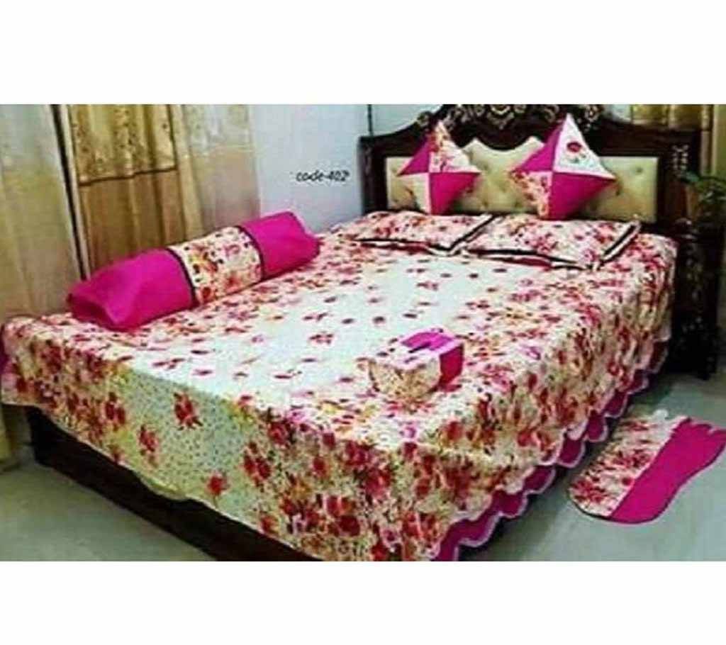 100% Cotton Exclusive Bed Sheet Set- 8 Pcs Set