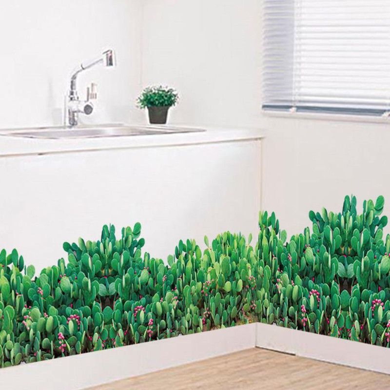 JAAMSO ROYALS 70 cm Cactus Kick Line Vinyl Self Adhesive Decorative WallSticker ( 50 CM x 70 CM) Self Adhesive Sticker  (Pack of 1)