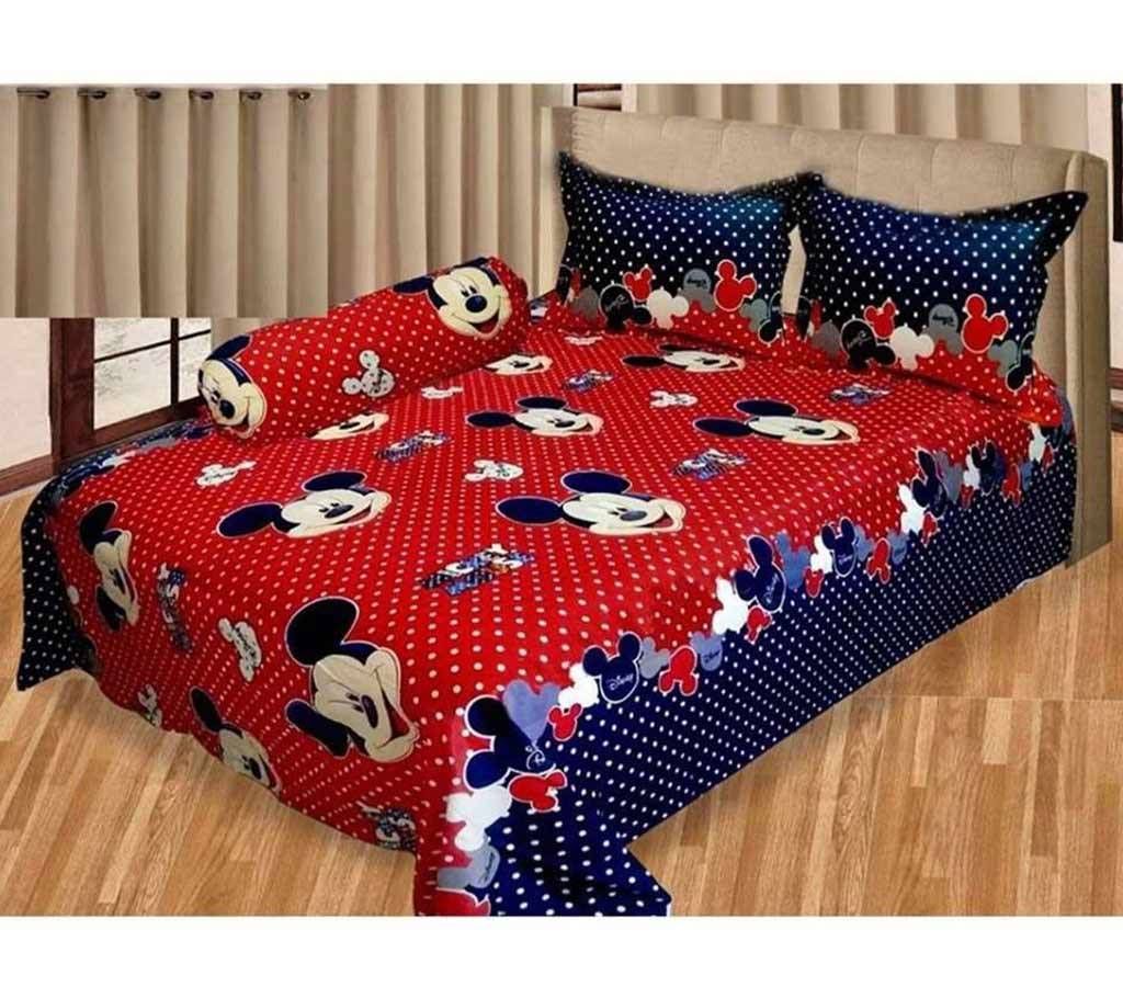 Printed Bed Sheet - Along With Pillow Cover - 004 - MA