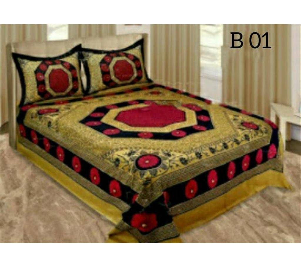HOMETEX Cotton Double Bed Sheet Set