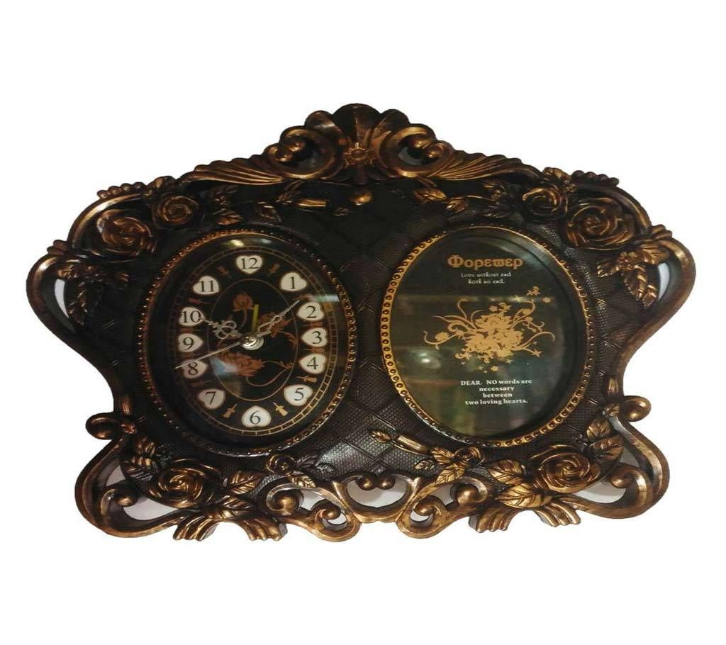 Photo Frame with Table Watch Showpiece for Gift-21cm