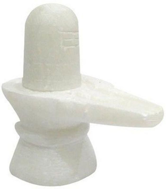 SBBCO Shiv Ling Decorative Showpiece - 4.5 cm  (Marble, White)