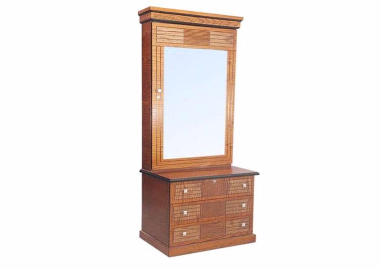 2 Part Wooden Dressing Table (Oak)