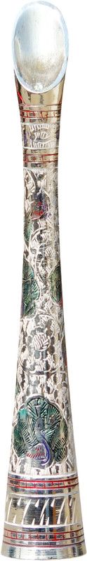 Brass Gift Center Brass Table Flower pot Brass Vase  (9.5 inch, Multicolor)