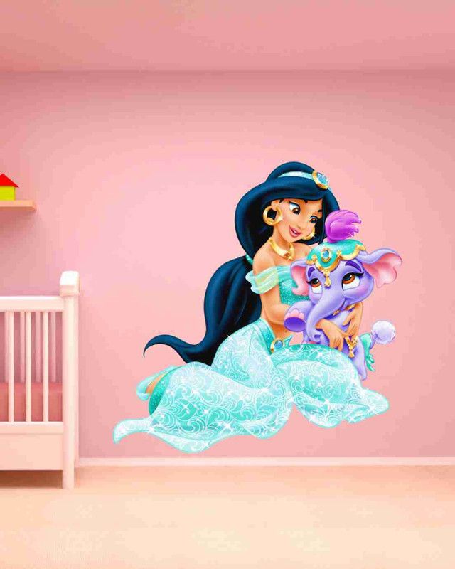 Prime Home Decor 60.26 cm Princess Jasmine Self Adhesive Sticker  (Pack of 1)