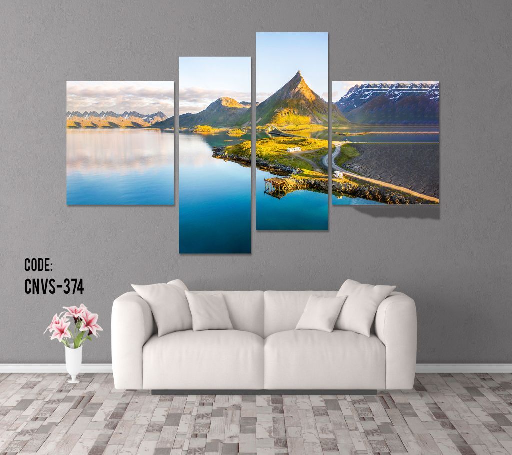 CNVS-374 Mountain Nature Wall Canvas Art Prints 48 inch x 24 inch