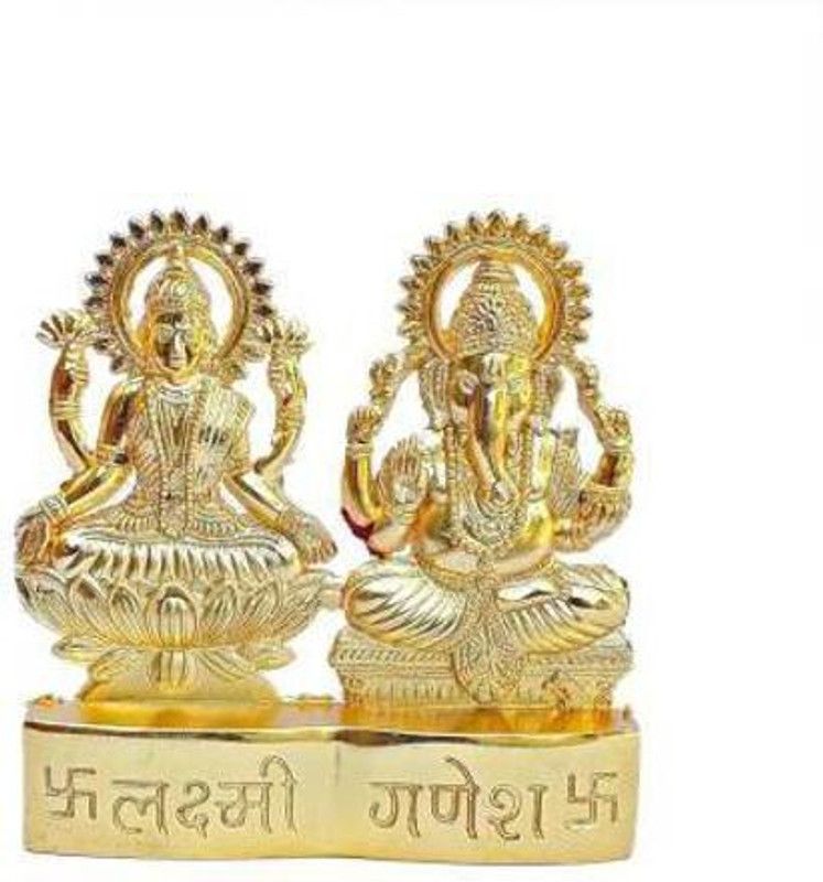 VAIBHAV Decorative Showpiece - 7 cm  (Brass, Gold)