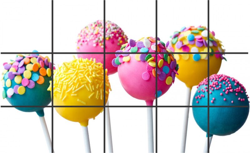 Saiii Designs 69 cm Safe Food Sticks Chocolate Cake Lollipop Sweet Candy Dessert DIY Tools Lollipop or Cake Pop Sticks Kitchen Sticker, Waterproof and Anti Oil Stain, Kitchen Wall Coverings Area (46Cm X 69Cm) Self Adhesive Sticker  (Pack of 1)